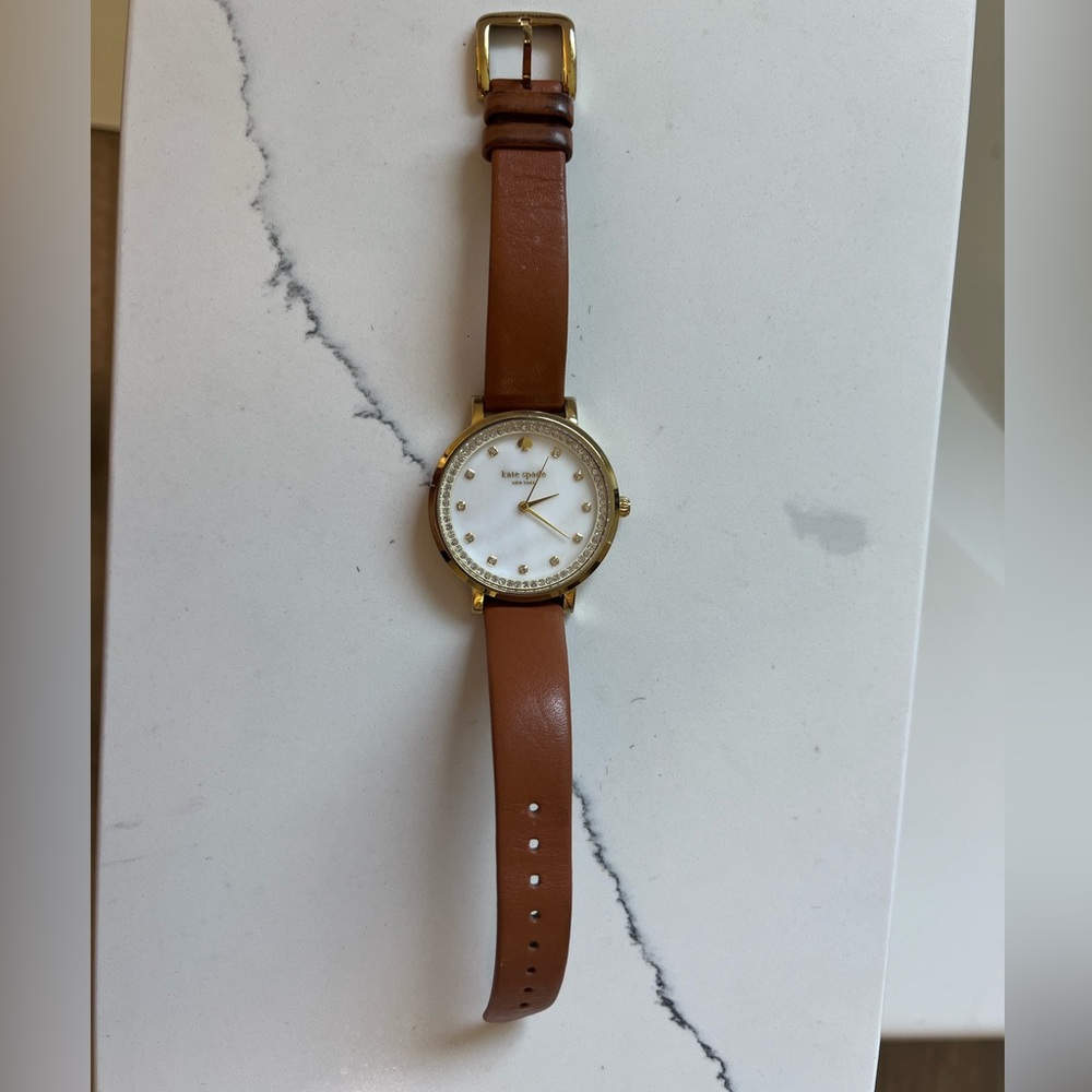 Kate Spade Women's Monterey Cognac Leather Strap Watch